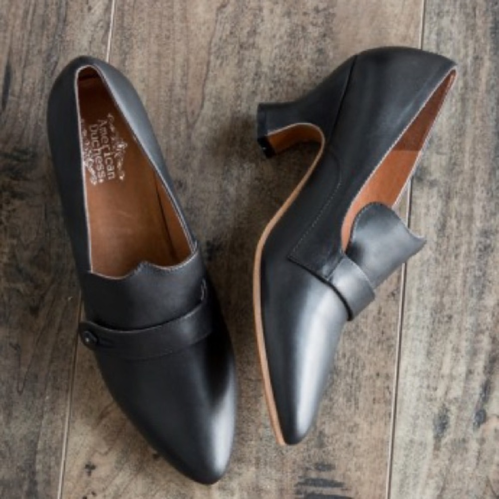 RARE, NEW American Duchess Moliere Edwardian Pumps, Black Leather, Women’s 9.5